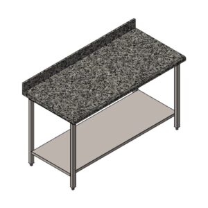 Granite Top Work Table (WBack Splash Wunder shelf)