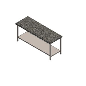 Granite Top central Work Table (Wunder shelf)