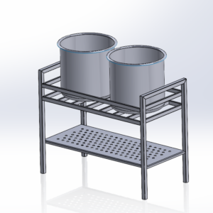 Pot trolley With Shelf