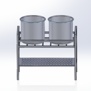 Pot trolley With Shelf