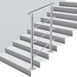 Stainless Steel Handrail With 3 Cross Bar