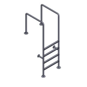 Swimming Pool Stainless Steel Anti Slip Handrail Ladder