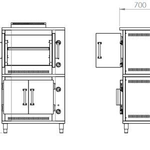 Casserole oven 2 deck